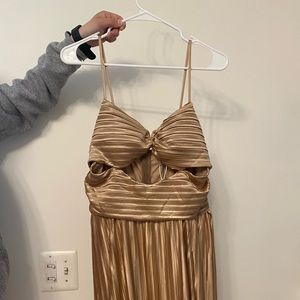Gold Prom Dress Flowy